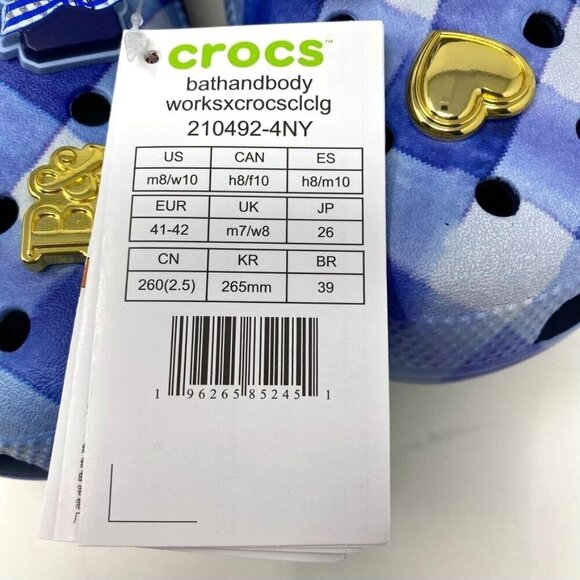 Bath & Body Works x Classic Crocs Blue Gingham Size Various - Picture 11 of 13